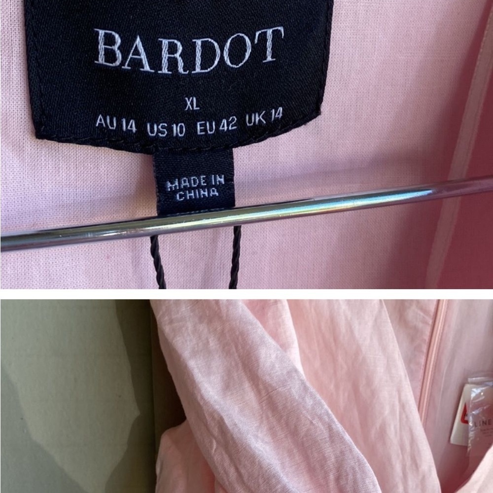 NWT - Bardot Talullah Mini Button Front
Linen Ble… - image 4